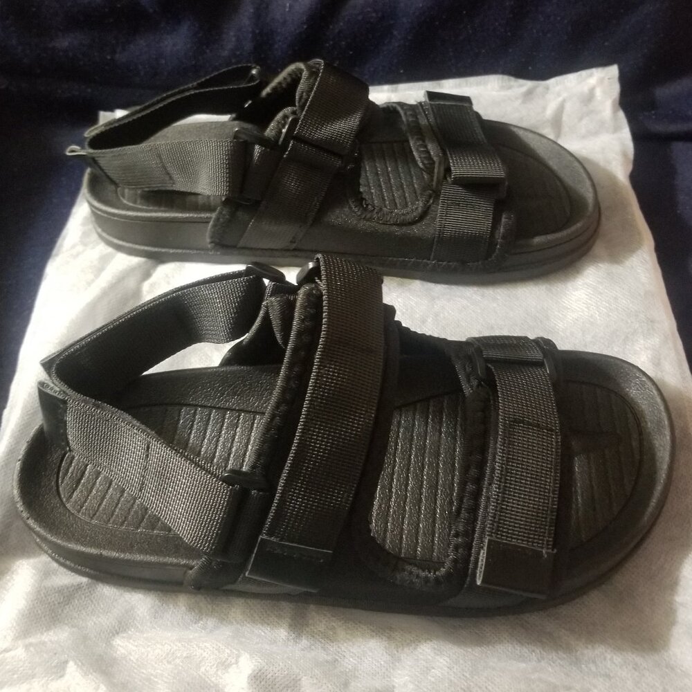 NWT women's size 9 black sandals - Picture 4 of 7